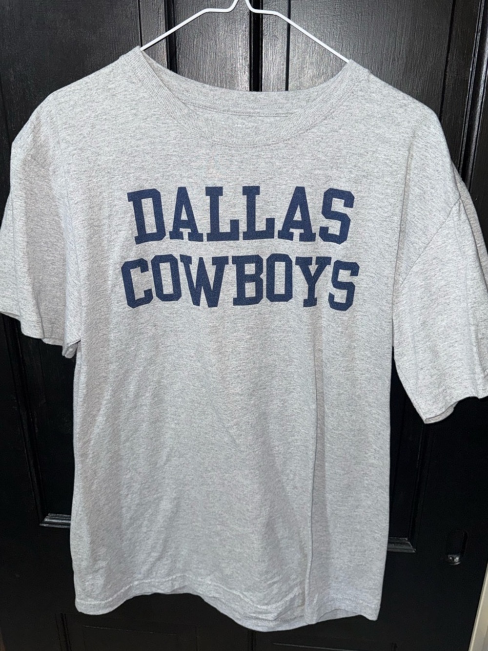 NFL Dallas Cowboys Gray Tee with Navy Logo